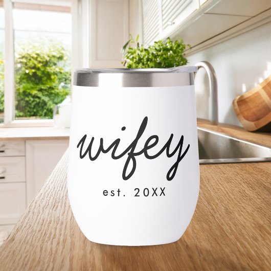 Wifey Modern Minimalistisch Script Personalisiert