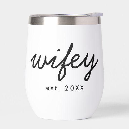 Wifey Modern Minimalistisch Script Personalisiert (Links)
