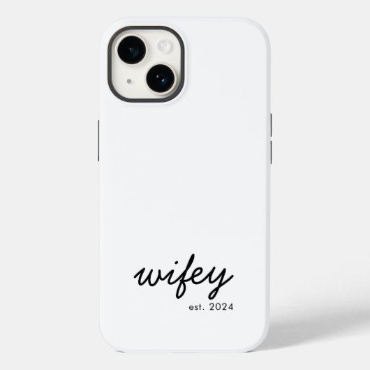 Wifey Modern Minimalistisch Script Personalisiert Case-Mate iPhone Hülle (Rückseite)