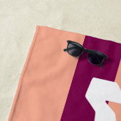 Wifey New Bride Coral Pink Stripe Beach Handtuch (Beispiel)