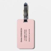 Wifey Newlyred Modern Script Custom Monogram Name Gepäckanhänger (Rückseite vertikal)