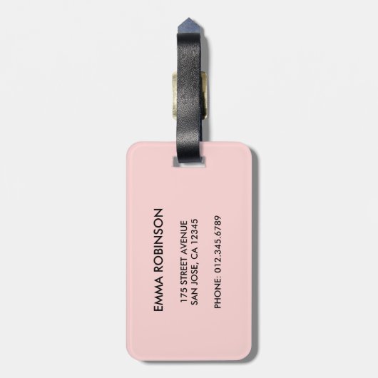 Wifey Newlyred Modern Script Custom Monogram Name Gepäckanhänger (Rückseite vertikal)