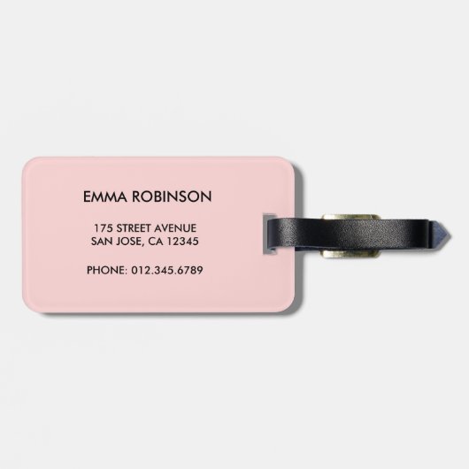 Wifey Newlyred Modern Script Custom Monogram Name Gepäckanhänger (Rückseite horizontal)