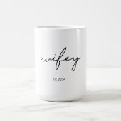 Wifey Niedlich Script Newlywed Kaffeetasse (Mittel)