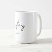 Wifey Niedlich Script Newlywed Kaffeetasse (VorderseiteRechts)