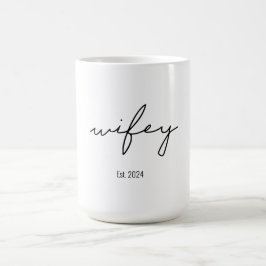 Wifey Niedlich Script Newlywed Kaffeetasse