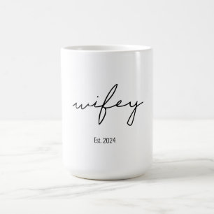 Wifey Niedlich Script Newlywed Kaffeetasse