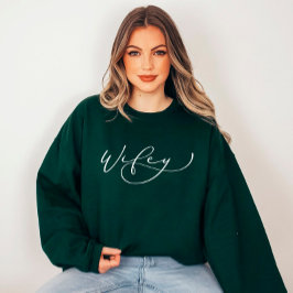 Wifey Niedlich Script Newlywed Sweatshirt