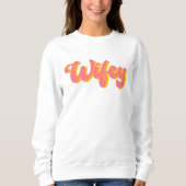 Wifey niedliches Retrodesign Sweatshirt (Vorderseite)