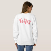 Wifey niedliches Retrodesign Sweatshirt (Schwarz voll)