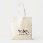 WIFEY | Personalisierte neue Frau Tragetasche (Vorne)
