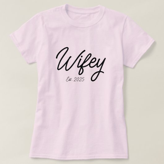 Wifey Personalisierte Verlobung Geschenk für ihre T-Shirt (Design vorne)