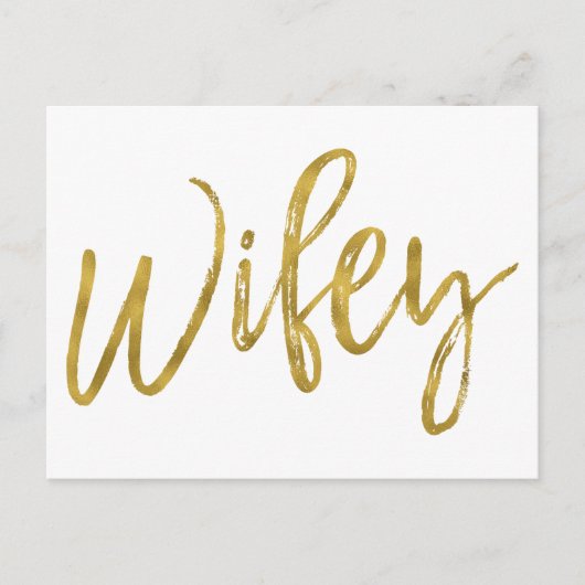Wifey Postcard für Bridal Shower Einladung (Vorderseite)