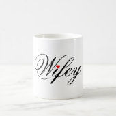 Wifey rote Herz-Tasse Kaffeetasse (Mittel)