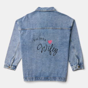 Wifey rotes Herz seit Jahr zukünftige Ehefrau Vale Jeansjacke