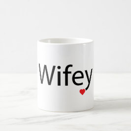Wifey - Schwarz/Weiß 11 oz Morphing Tasse
