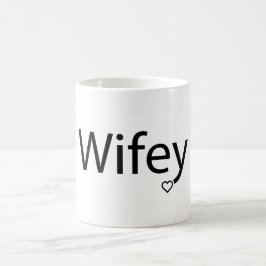 Wifey - Schwarz/Weiß 11 oz Morphing Tasse