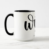 Wifey Simple Black Letters Custom Tasse (Links)
