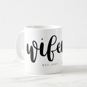 Wifey Skript-Rosa-Herz Kaffeetasse