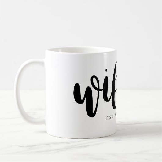 Wifey Skript-Rosa-Herz Kaffeetasse (Links)