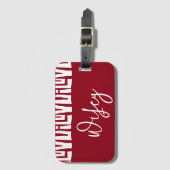 Wifey Stamm Afrikanische Rot und Weiße MRS. Gepäckanhänger (Vorderseite Vertikal)