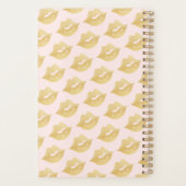 Wifey | Stilvolle goldene Lippen und rosafarbener Planer (Rückseite)