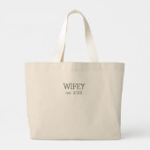 Wifey Tote Bag Jumbo Stoffbeutel (Rückseite)