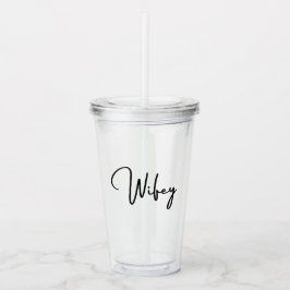 Wifey Tumbler 16oz, Clear Acryltrinkbecher