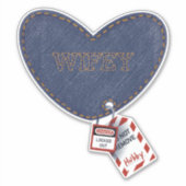 Wifey und Hubby Electrical Lockout Tagout Heart Aufkleber (Vorderseite)