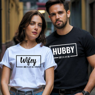 Wifey und Hubby - Hochzeitsfeier und Flitterwochen T-Shirt
