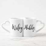 Wifey und Hubby Liebhaber Mugs Wedding Liebestassen<br><div class="desc">Wifey und Hubby Liebhaber Mugs Wedding</div>