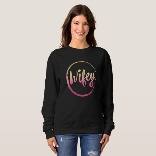 Wifey und Hubby Mr. und Mrs. Just Married Matching Sweatshirt (Vorne ganz)