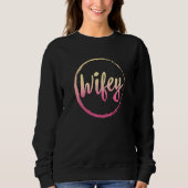 Wifey und Hubby Mr. und Mrs. Just Married Matching Sweatshirt (Vorderseite)