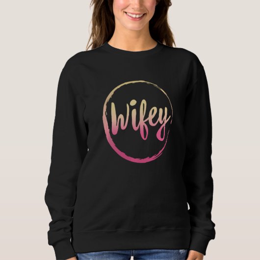 Wifey und Hubby Mr. und Mrs. Just Married Matching Sweatshirt (Vorderseite)
