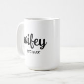 wifey Wedding Jubiläum wünscht Ehemann Kaffeetasse (Vorderseite Links)
