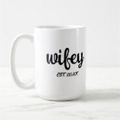 wifey Wedding Jubiläum wünscht Ehemann Kaffeetasse (Links)
