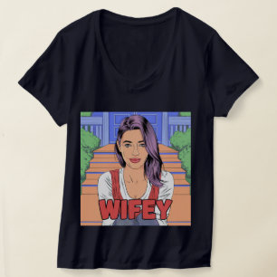 Wifey Womens V-Neck T - Shirt
