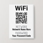 WiFi Anleitung mit QR Code. Personal Button (Vorderseite)