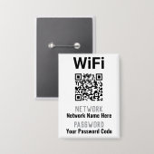 WiFi Anleitung mit QR Code. Personal Button (Vorderseite/Rückseite)