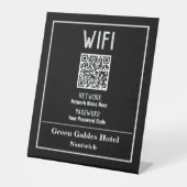 WiFi-Anleitung mit QR-Code Sockelschild (Vorderseite)