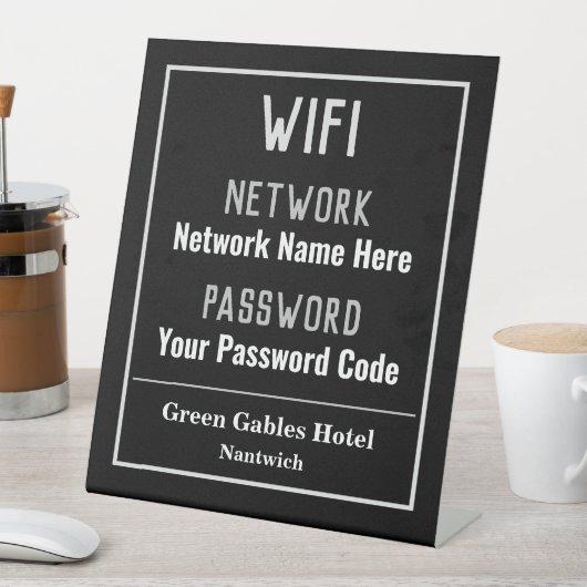 WiFi-Anleitung Pedestal-Zeichen Sockelschild (In Situ)