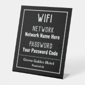 WiFi-Anleitung Pedestal-Zeichen Sockelschild (Vorderseite)