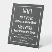 WiFi-Anleitung Pedestal-Zeichen Sockelschild (Vorderseite)