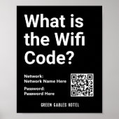 WiFi-Anweisungen mit QR-Code auf Poster (Vorne)