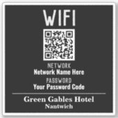 WiFi-Anweisungen mit QR-Code Aufkleber (Vorderseite)