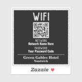 WiFi-Anweisungen mit QR-Code Aufkleber (Blatt)