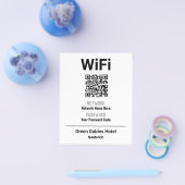 WiFi-Anweisungen mit QR-Code Flyer (Einzeln)