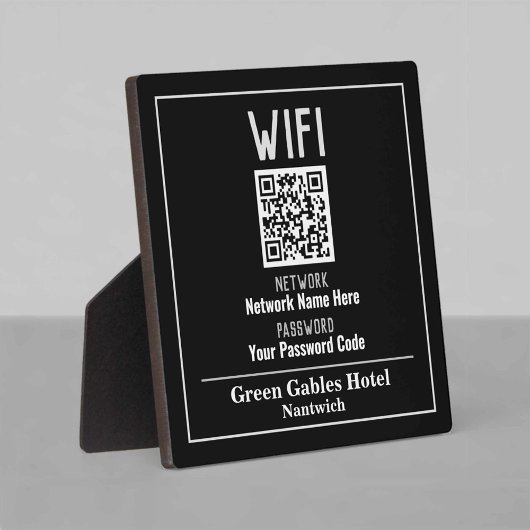 WiFi-Anweisungen mit QR-Code Fotoplatte