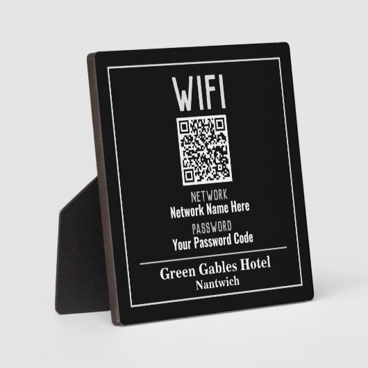 WiFi-Anweisungen mit QR-Code Fotoplatte (Vorderseite)
