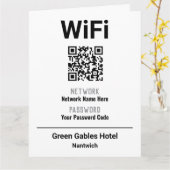WiFi-Anweisungen mit QR-Code Karte (Gelbe Blume)